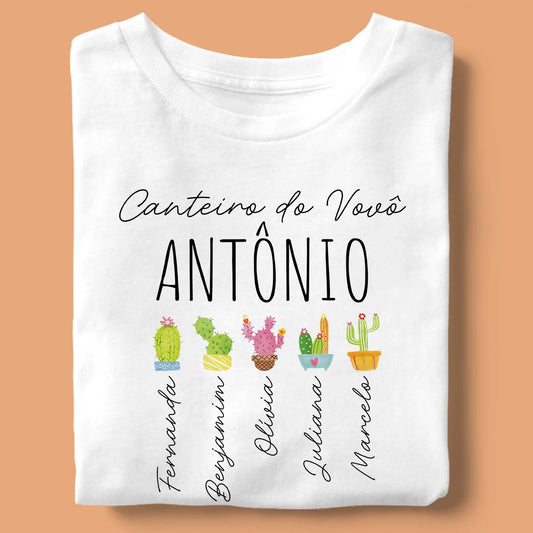 Camiseta Personalizada MEU CANTEIRO - Aquarela